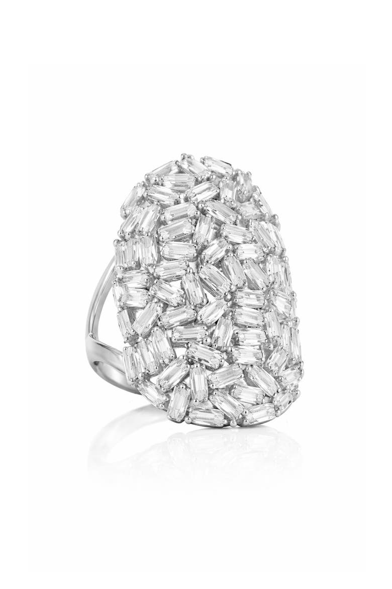White Topaz Ring, Main, color, WHITE GOLD