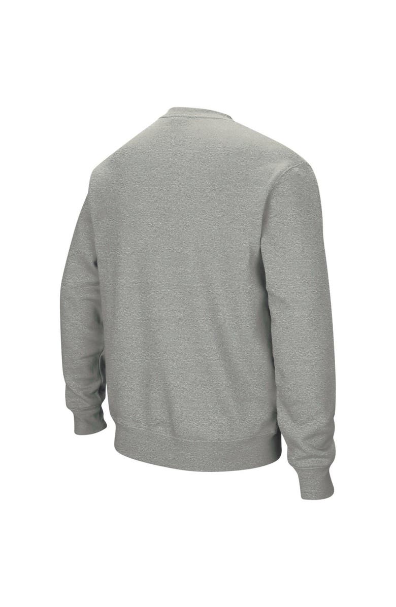 COLOSSEUM Men's Colosseum Heather Gray Indiana Hoosiers Arch & Logo Crew Neck Sweatshirt, Alternate, color, Heather Gray