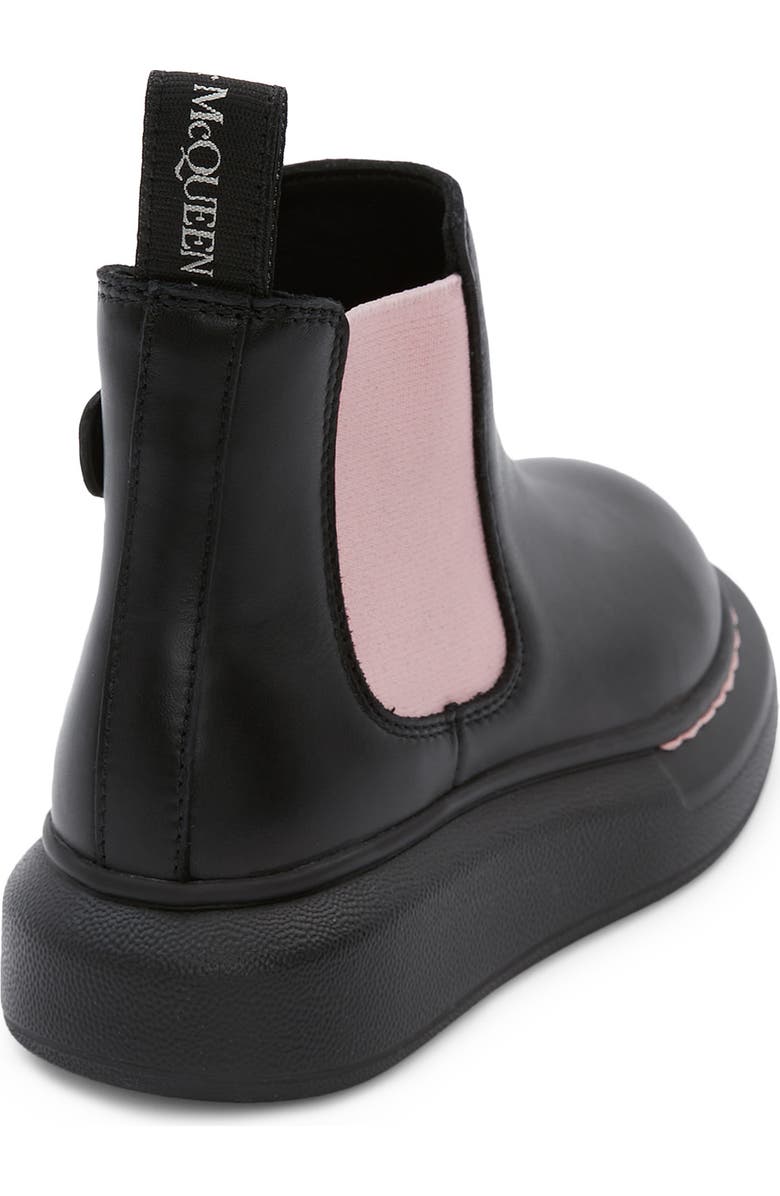 McQueen Alexander McQueen Chelsea Platform Boot, Alternate, color, Black/ Sugar Pink
