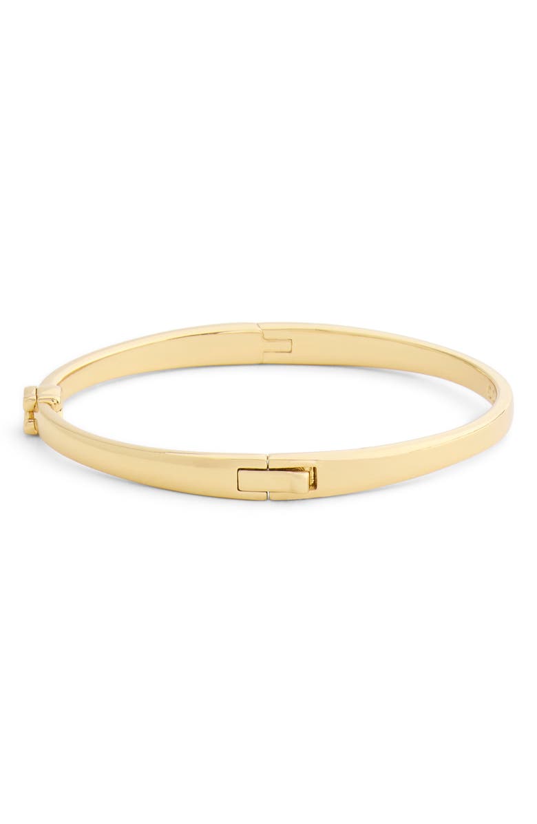 COACH Sculpted C Hinged Bangle, Alternate, color, Shiny Gold