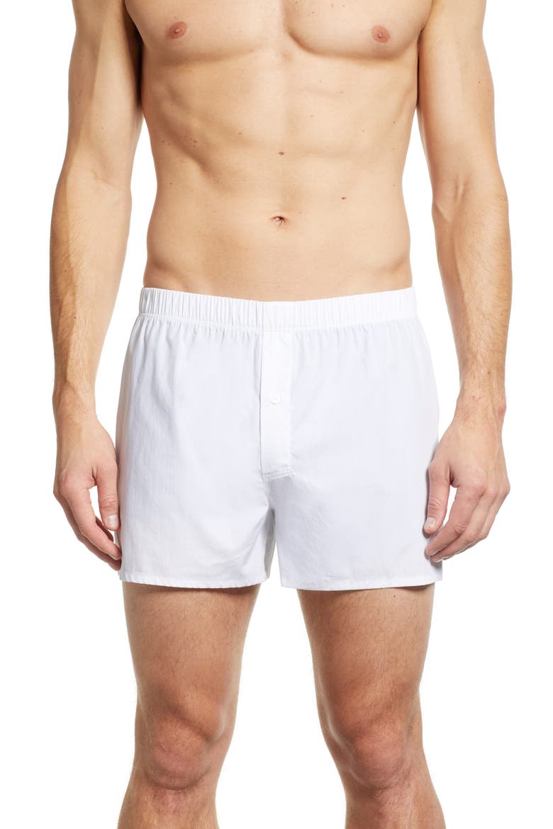 Fancy Cotton Boxers, Main, color, WHITE