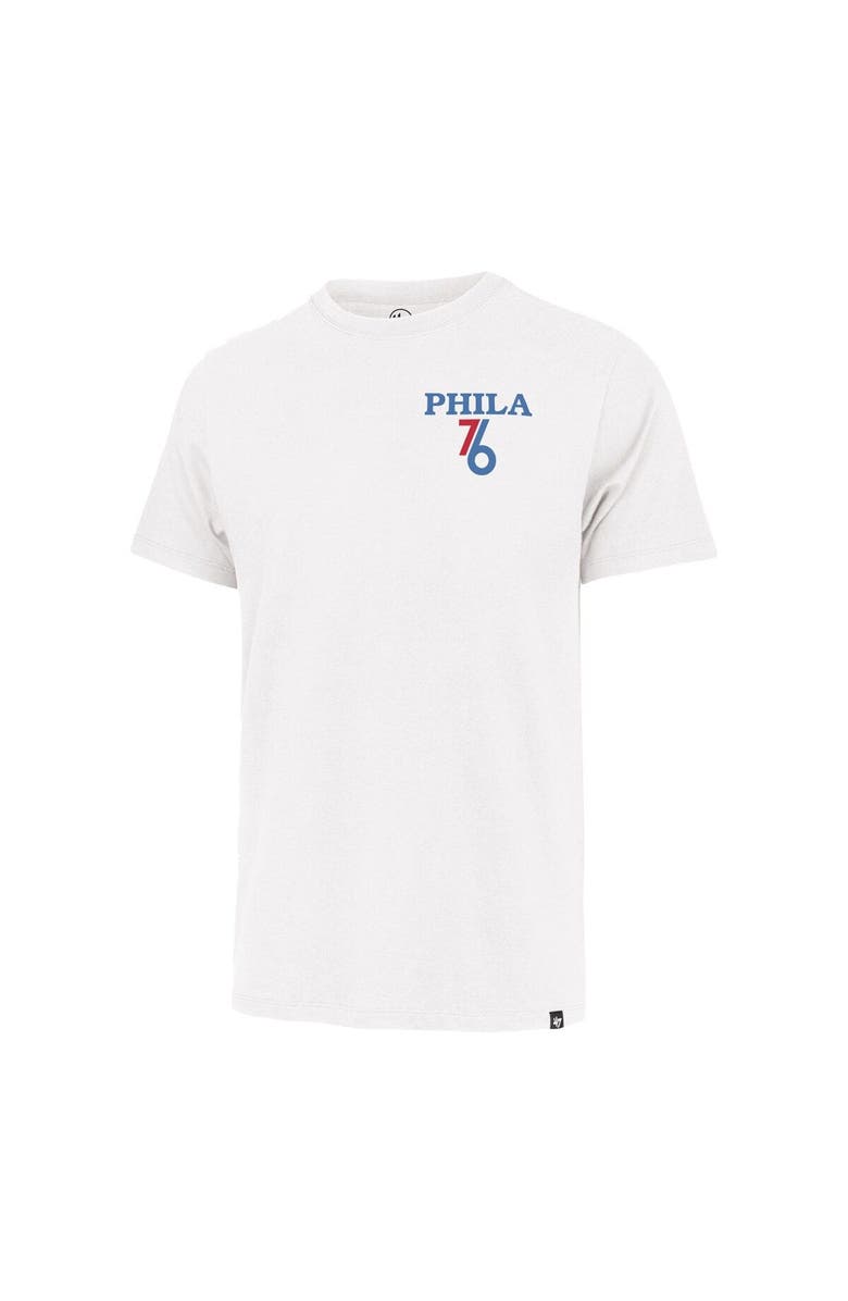'47 Men's '47  White Philadelphia 76ers 2022/23 City Edition Backer Franklin T-Shirt, Alternate, color, 