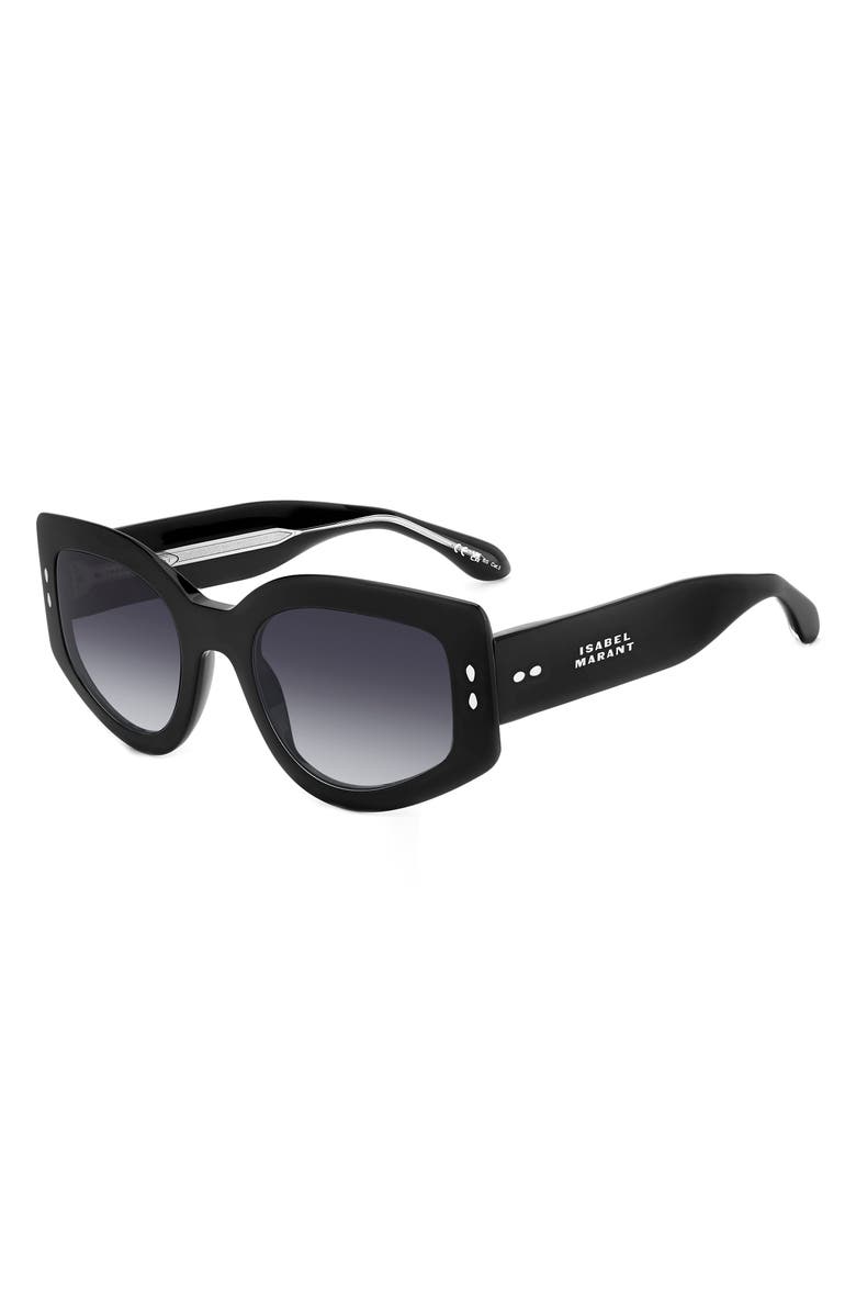Isabel Marant 54mm Gradient Cat Eye Sunglasses, Alternate, color, Black/ Grey Shaded