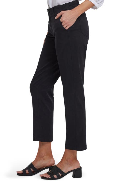Nydj Easy-fit Ankle Trouser Pants In Black