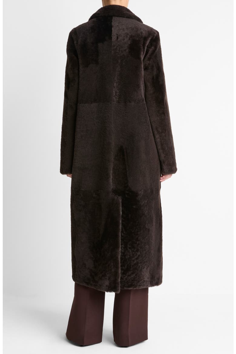 Long Genuine Shearling Coat, Alternate, color, DARK UMBER