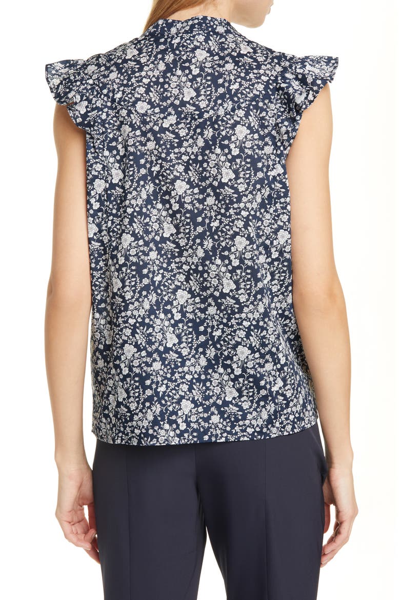Opera Floral Blouse, Alternate, color, MOONLIGHT