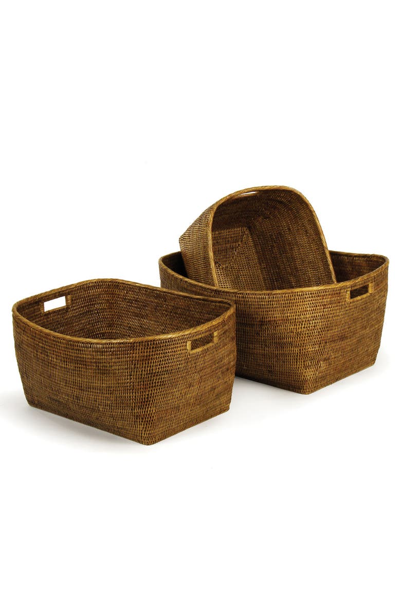 Napa Home & Garden Burma Rattan Family Baskets With Handles, Set Of 3, Main, color,