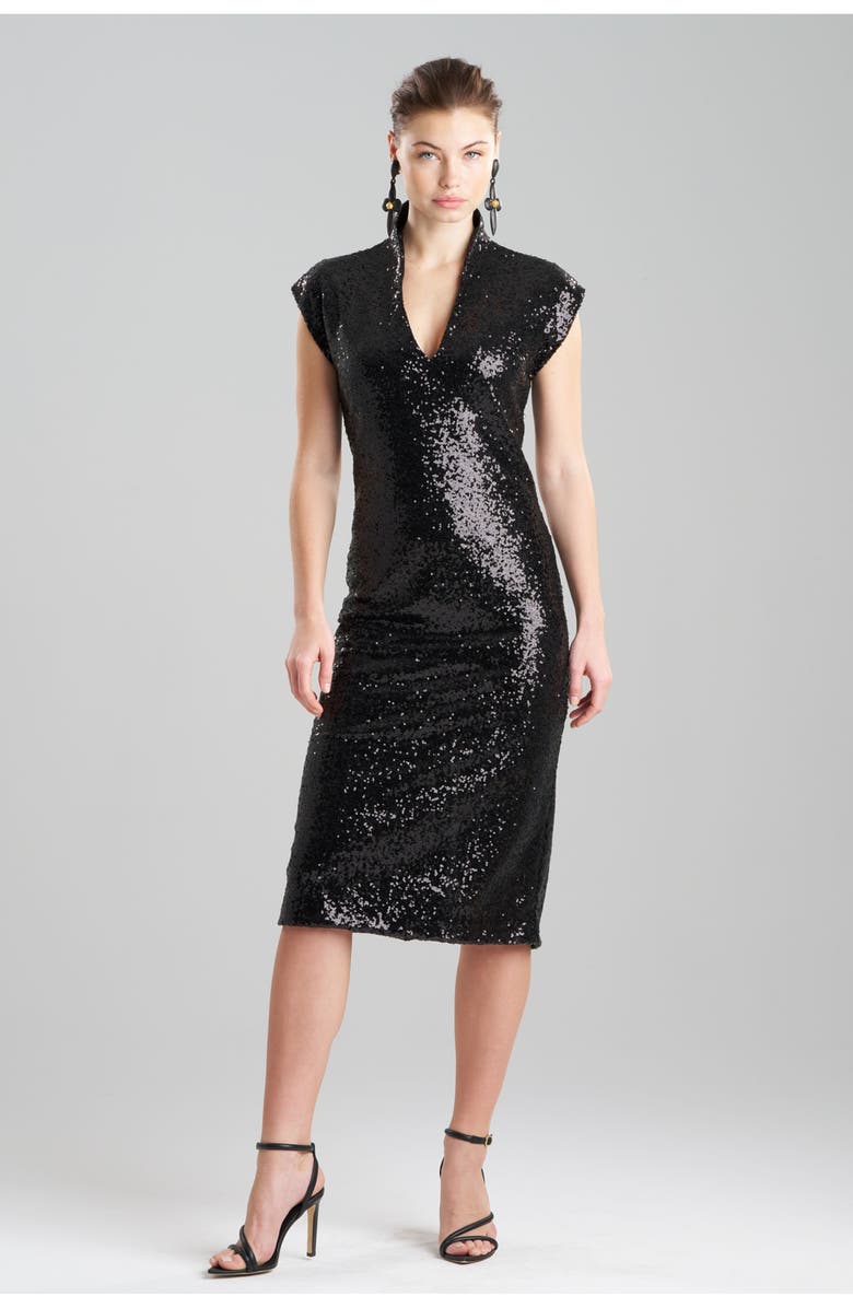 Natori Sequins Neck Sheath Dress, Main, color, 