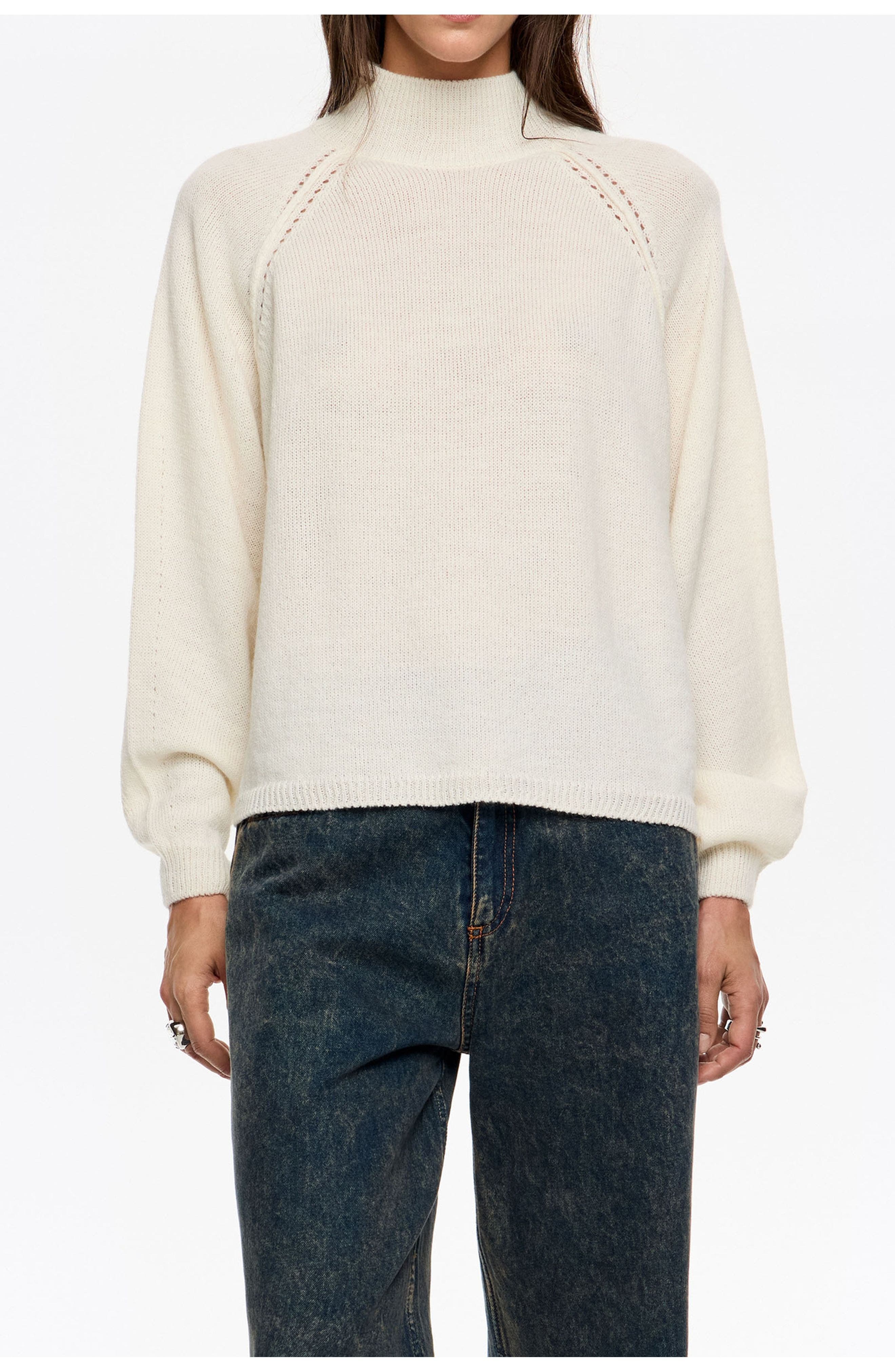 Wool High Neck Sweater - image 2