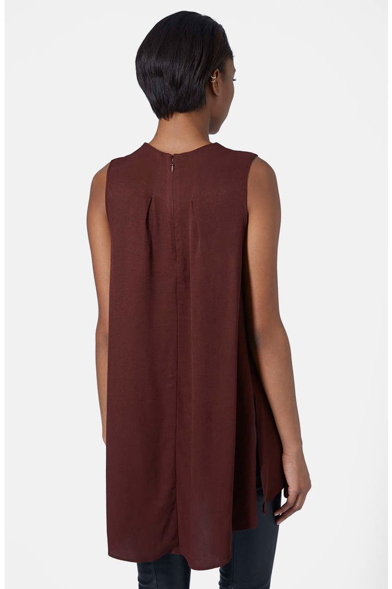 Textured Sleeveless Tunic, Alternate, color, BROWN
