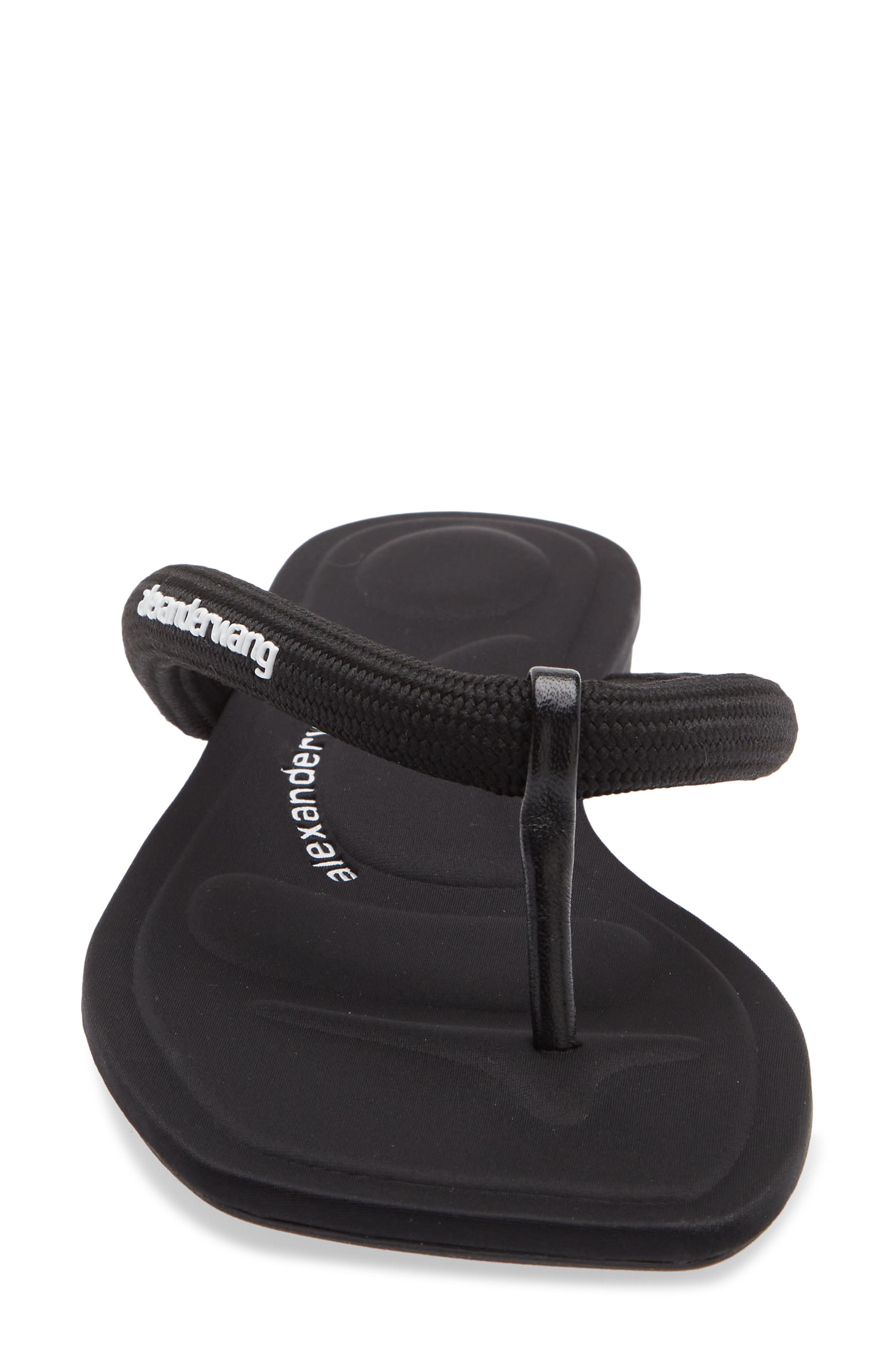 Alexander Wang Jenna Tubular Strap Flip Flop, Alternate, color, Black