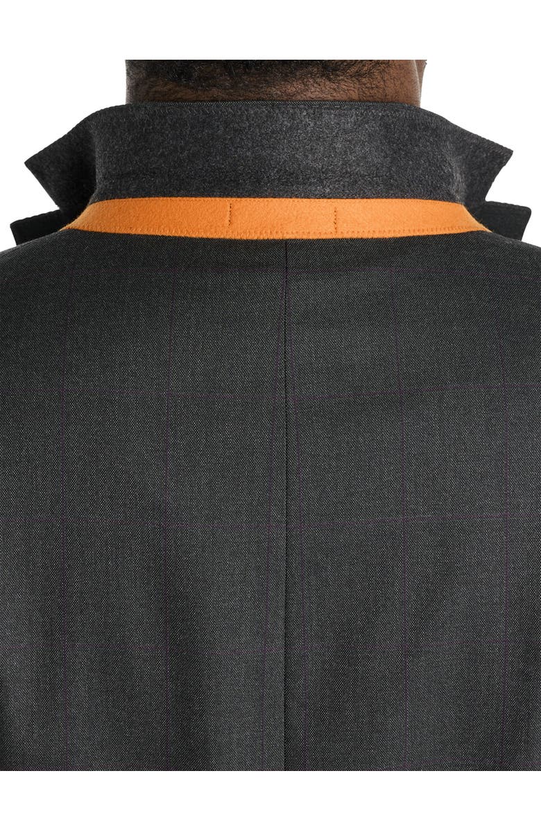 Tallia Windowpane Suit Jacket, Alternate, color, Charcoal