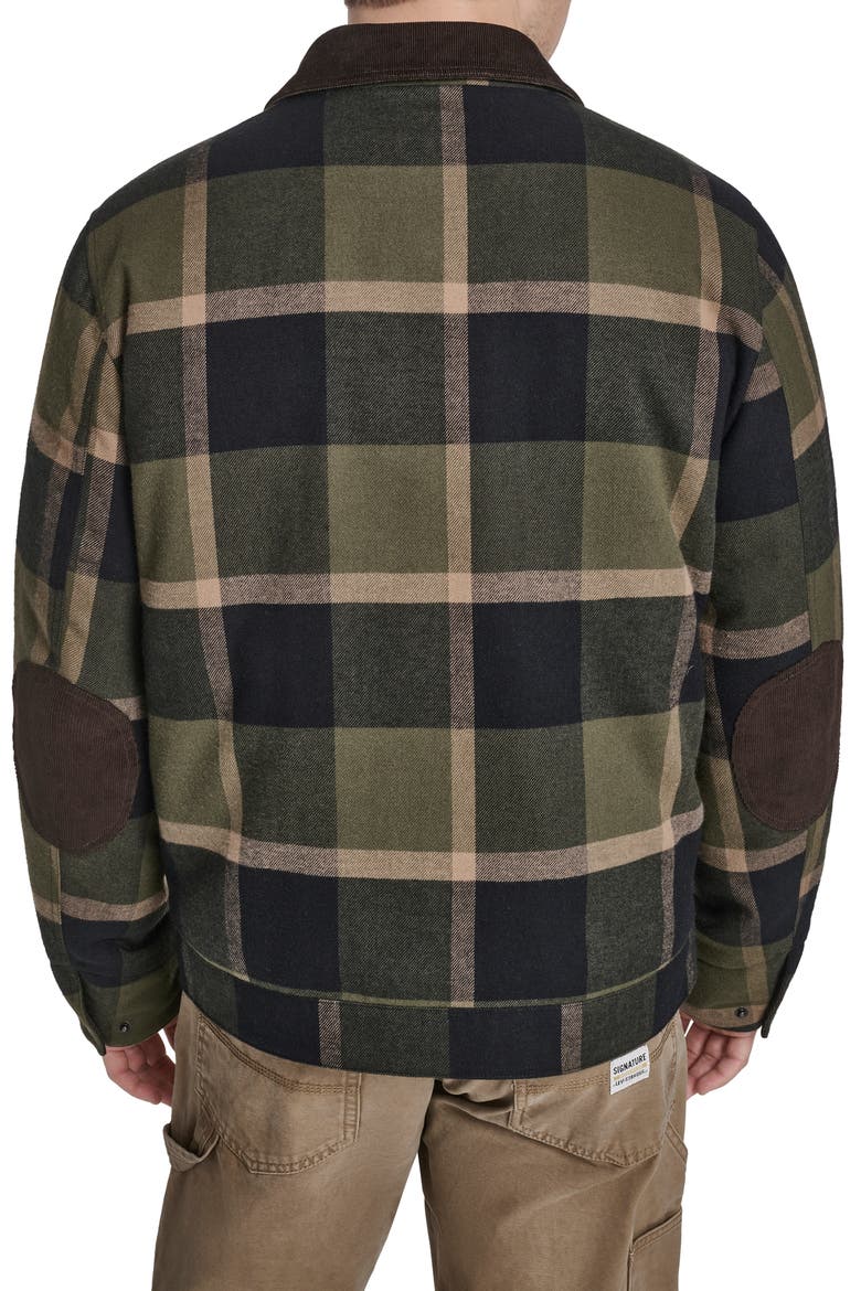 Quilted Work Jacket, Alternate, color, OLIVE/ BLACK