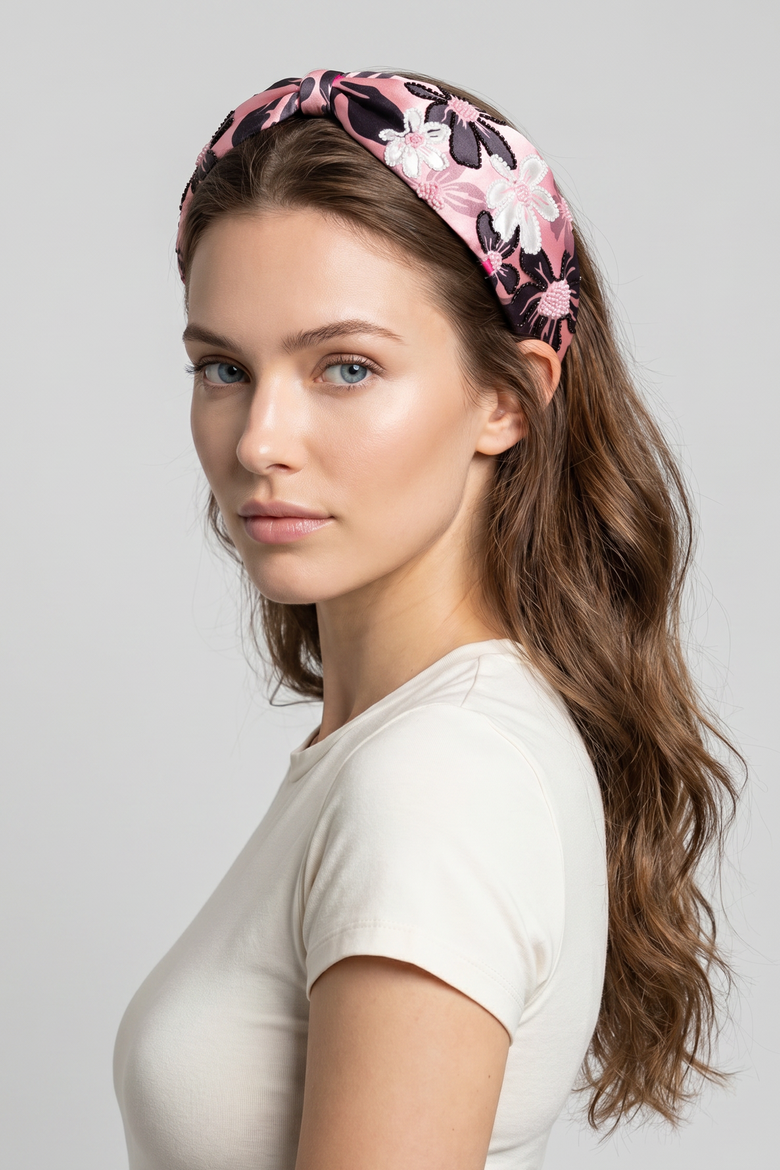 Mia Flora Knotted Headband, Alternate, color, Gold