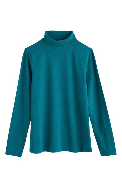 Seasalt Cornwall Landing Turtleneck Stretch Organic Cotton Top In Blue