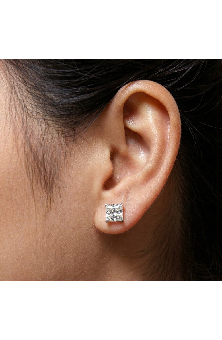 Bliss Diamond 3.00Ct Asscher Cut Diamond Studs 14k Gold Lab Grown Earrings, Alternate, color, 14K White Gold