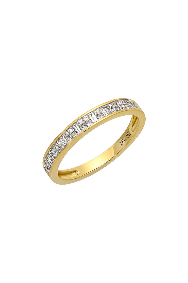 Gatsby Diamond Stacking Ring (Nordstrom Exclusive), Main, color, 18KY