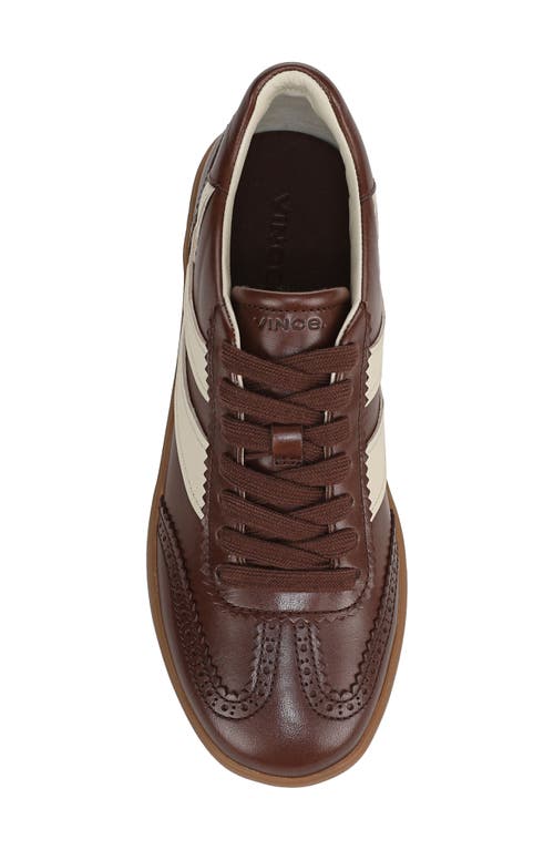 Vince Oasis Brogue Sneaker In Burgundy