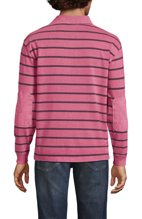 LANDS' END LANDS' END LONG SLEEVE OVERDYE RUGBY SHIRT