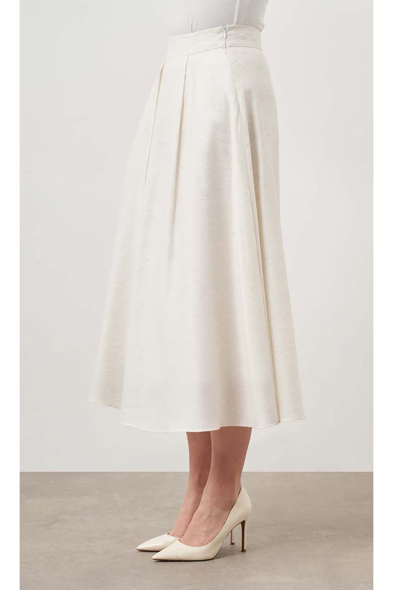 Midi Skirt, Alternate, color, Ecru