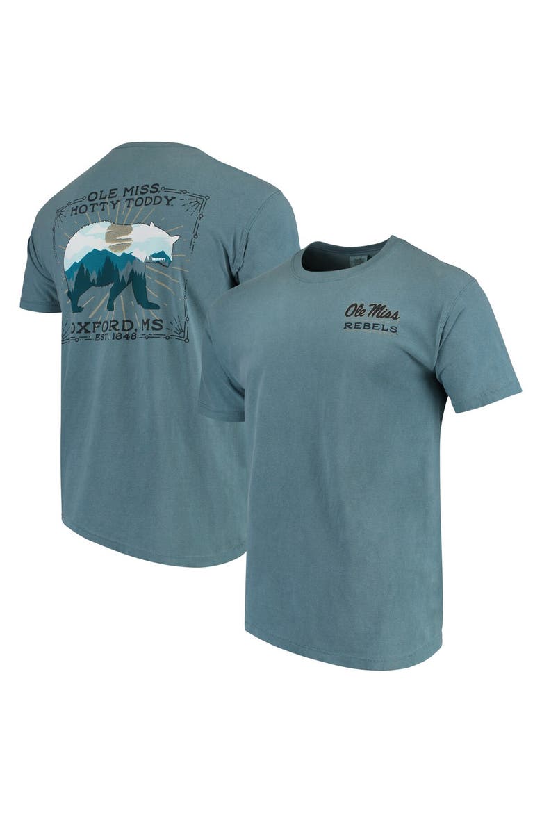 Men's Blue Ole Miss Rebels State Scenery Comfort Colors T-Shirt, Alternate, color, Blue