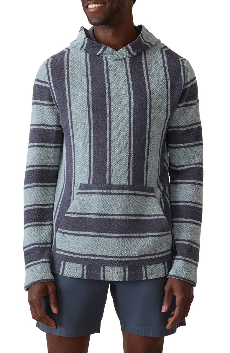 Faherty Whitewater Stripe Organic Cotton Blend Hoodie, Main, color, 
