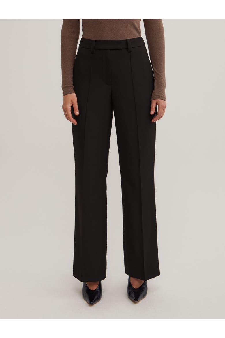 Tailored Straight Leg Pants, Main, color, Black