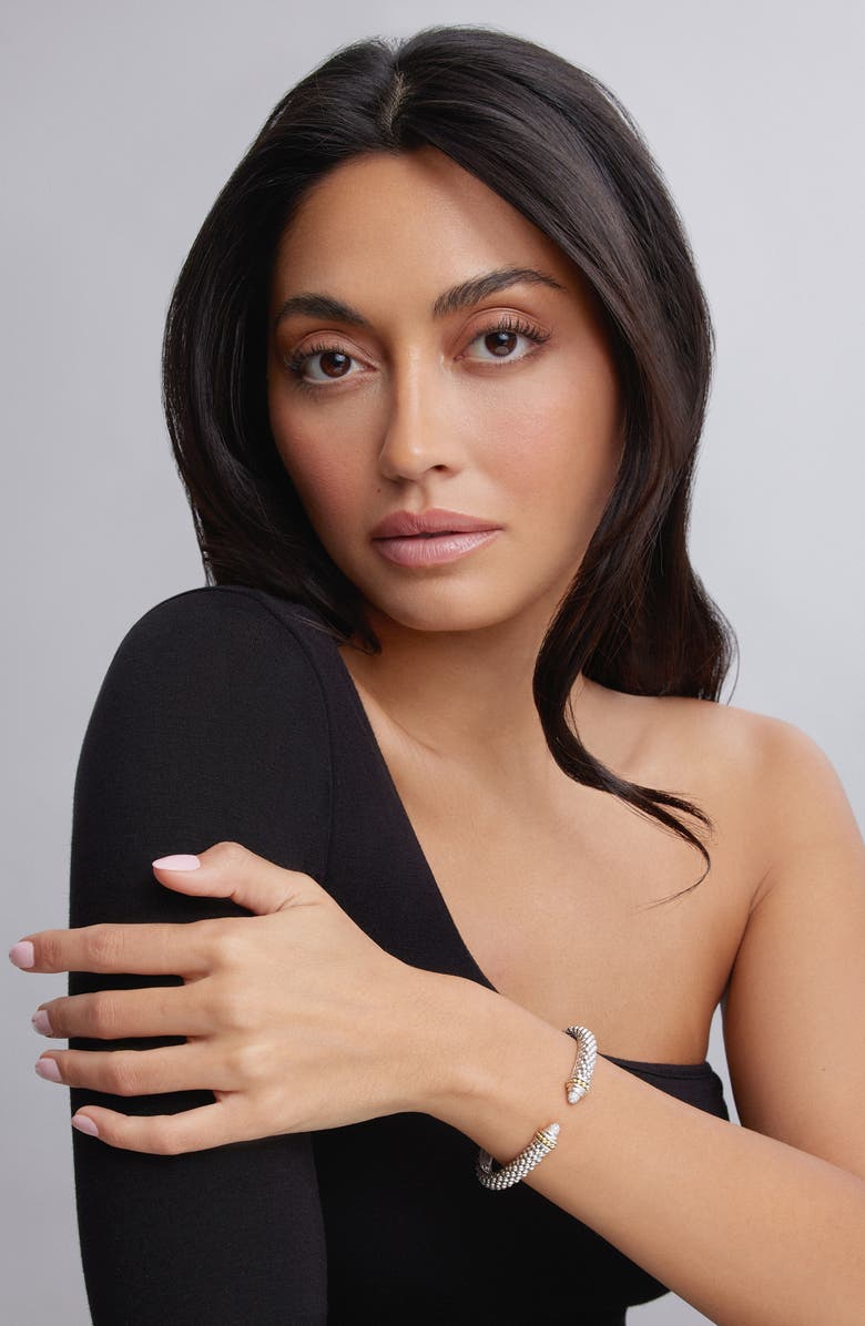 LAGOS Diamond Hinge Cuff, Alternate, color, Silver