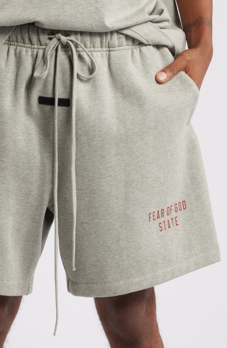 Fear of God Essentials Cotton Blend Fleece Soccer Sweat Shorts, Alternate, color, 