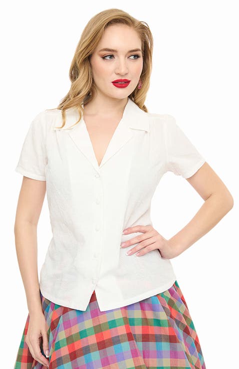 Women's Vintage Net Sleeved Top