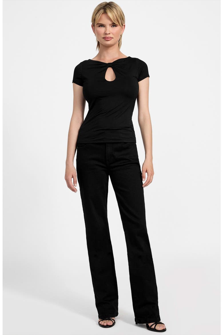 Joey Cutout Top, Alternate, color, JET BLACK