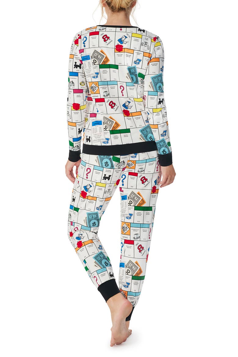 BedHead Monopoly Organic Cotton Blend Jogger Pajamas, Alternate, color, MONOPOLY GAMEBOARD
