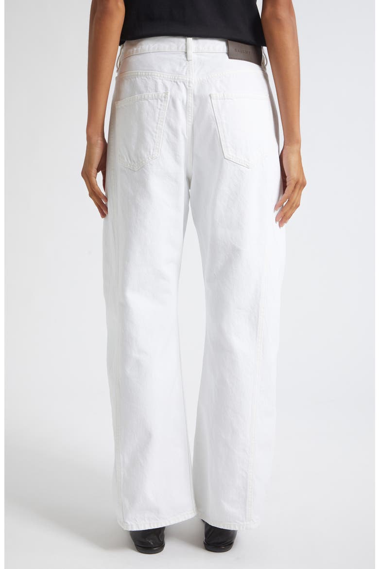 Callum Barrel Leg Jeans, Alternate, color, TALC