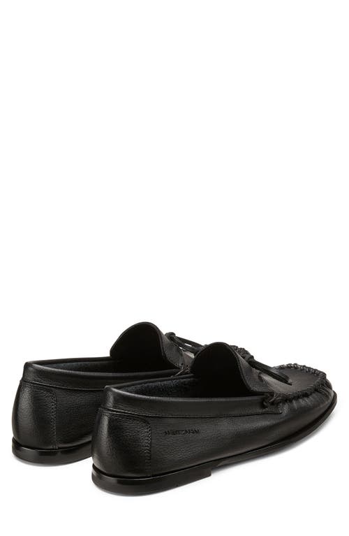 Stuart Weitzman Men's Montauk Grained Leather Moccasin Loafers In Black