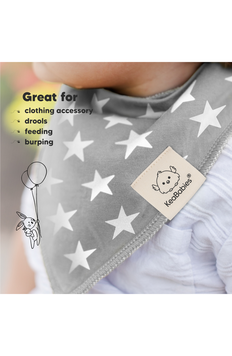 KeaBabies 10-Pack Organic Bandana Bibs, Alternate, color, Monos
