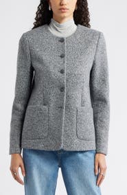 Nordstrom Textured Collarless Jacket