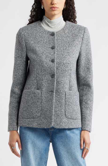 Nordstrom Textured Collarless Jacket