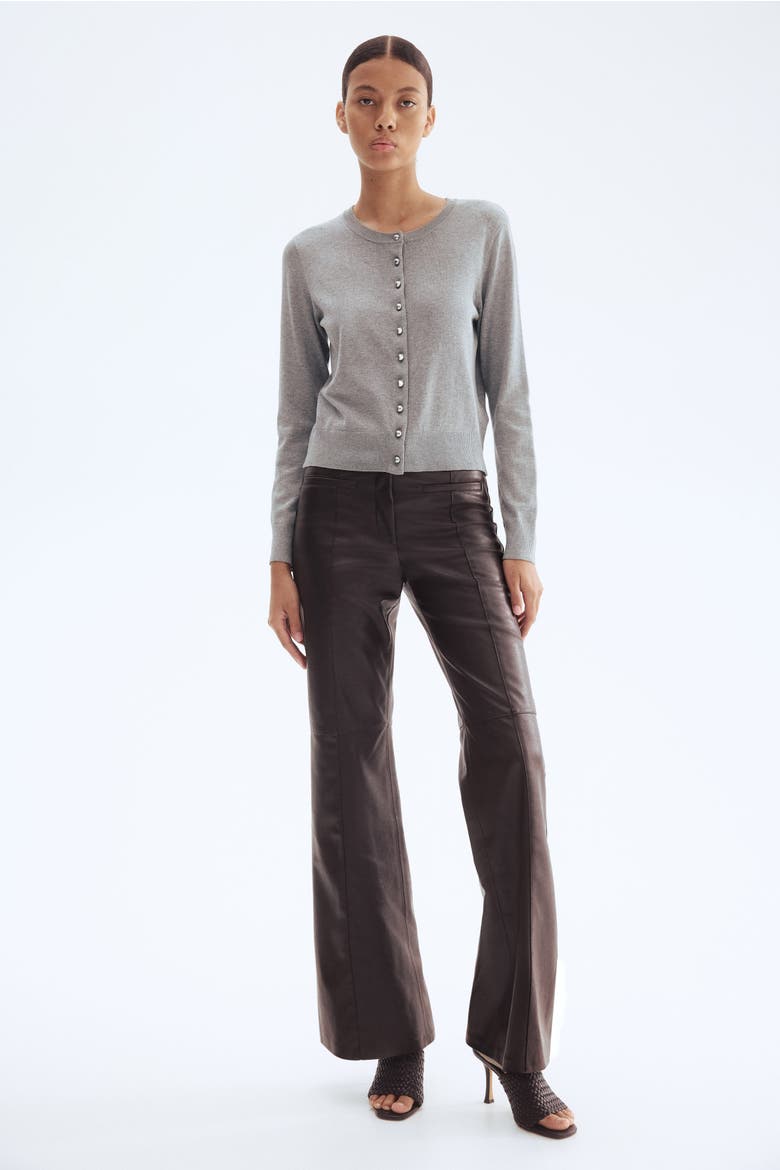 Knitted Cardigan, Alternate, color, Gray melange
