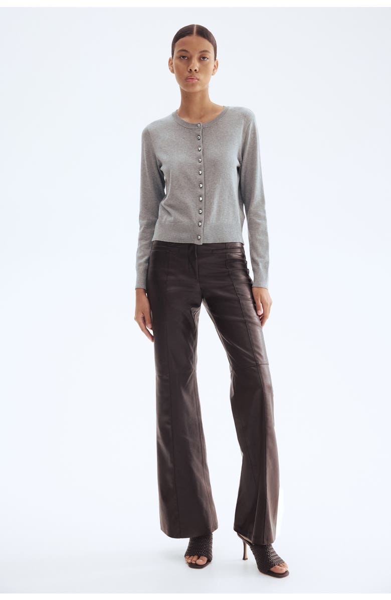 H&M Knitted Cardigan, Alternate, color, Gray Melange