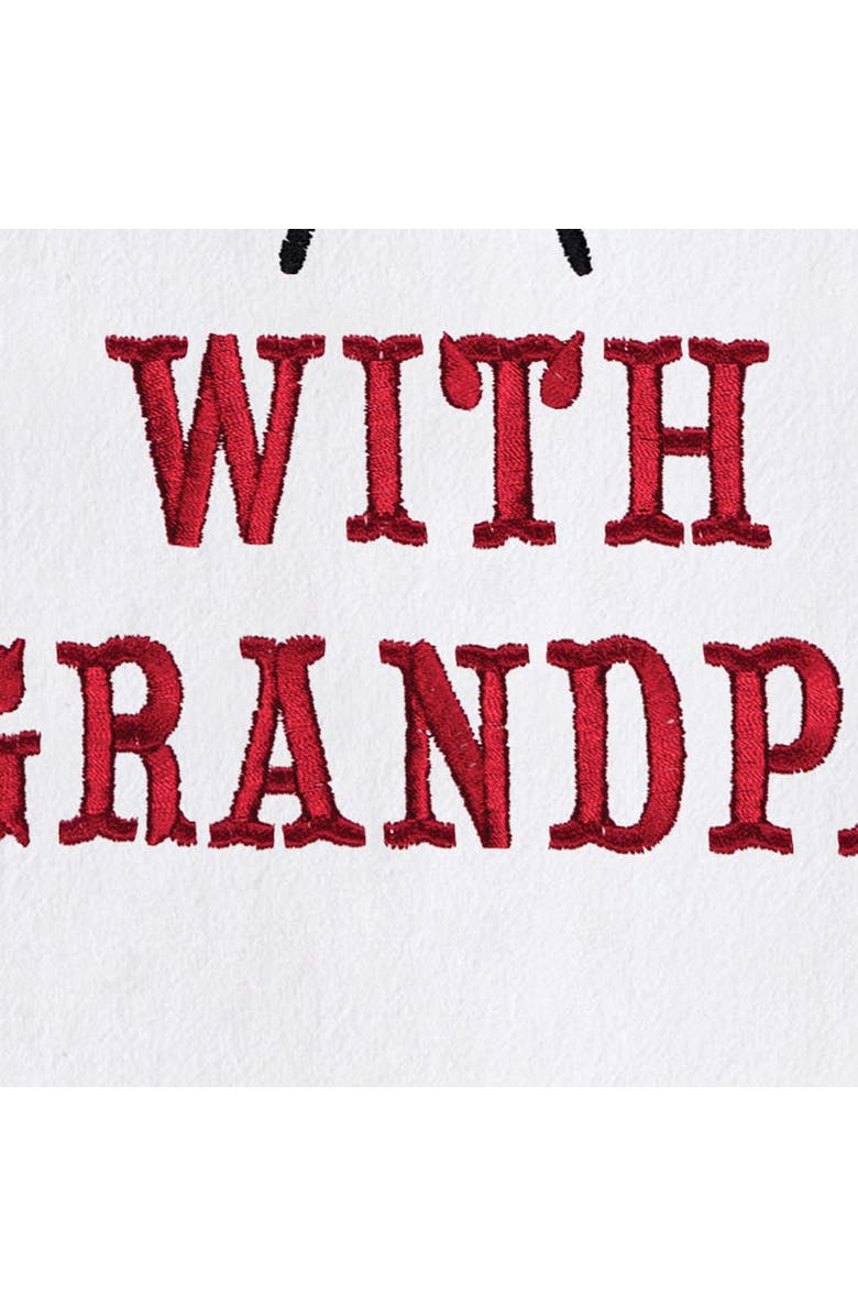 C&F Home Grilling With Grandpa Father's Day Kitchen Embroidered Hand Towel, Alternate, color, Red