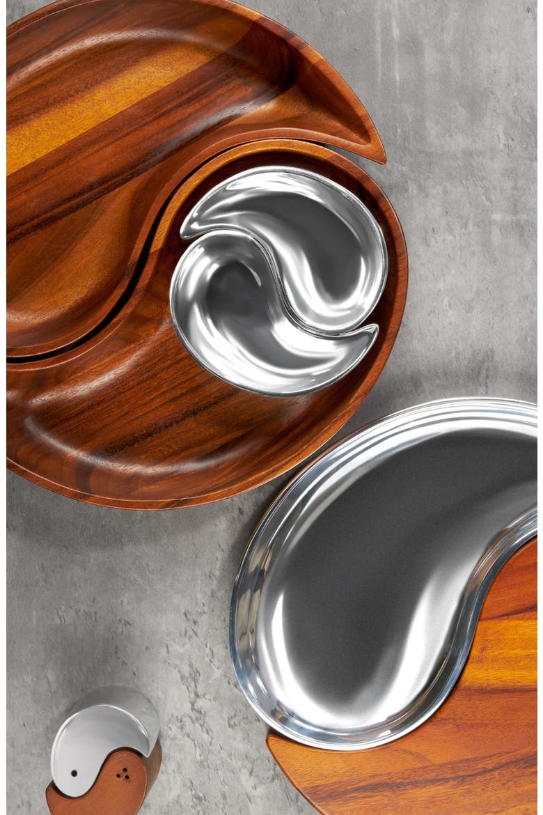 Yin Yang Chip & Dip Set, Alternate, color, BROWN