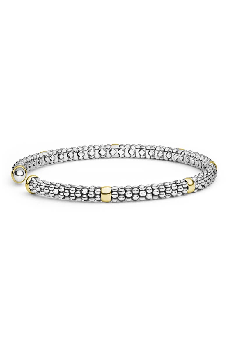 LAGOS Signature Caviar Beaded Cuff Bracelet, Alternate, color, Silver/Gold