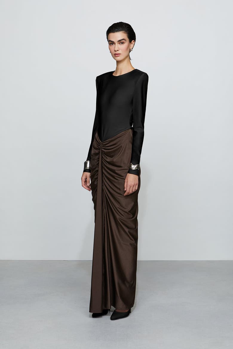 Tate Gown, Alternate, color, Black/Chocolate