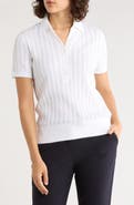 Brooks Brothers Pointelle Stitch Button-Up Polo