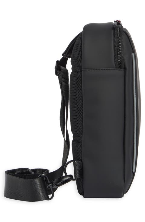 Rubberized Side Zipper Crossbody Bag