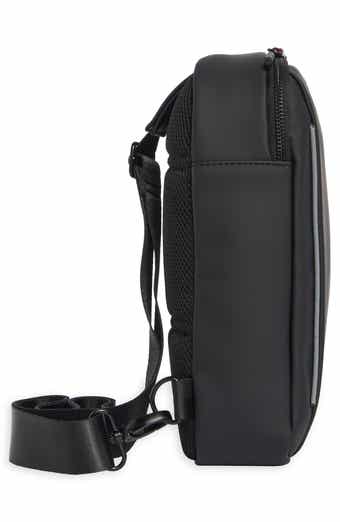 Rubberized Side Zipper Crossbody Bag