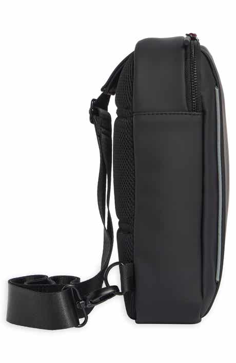 Rubberized Side Zipper Crossbody Bag