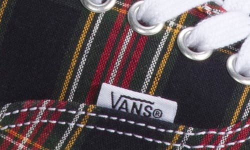 Vans Authentic Sneakers Plaid Navy In Black