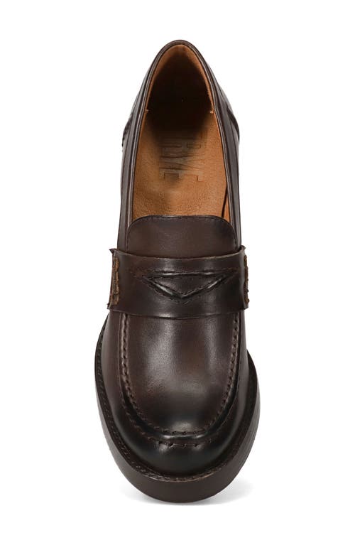 Frye Jean Stacked Heel Loafer In Brown