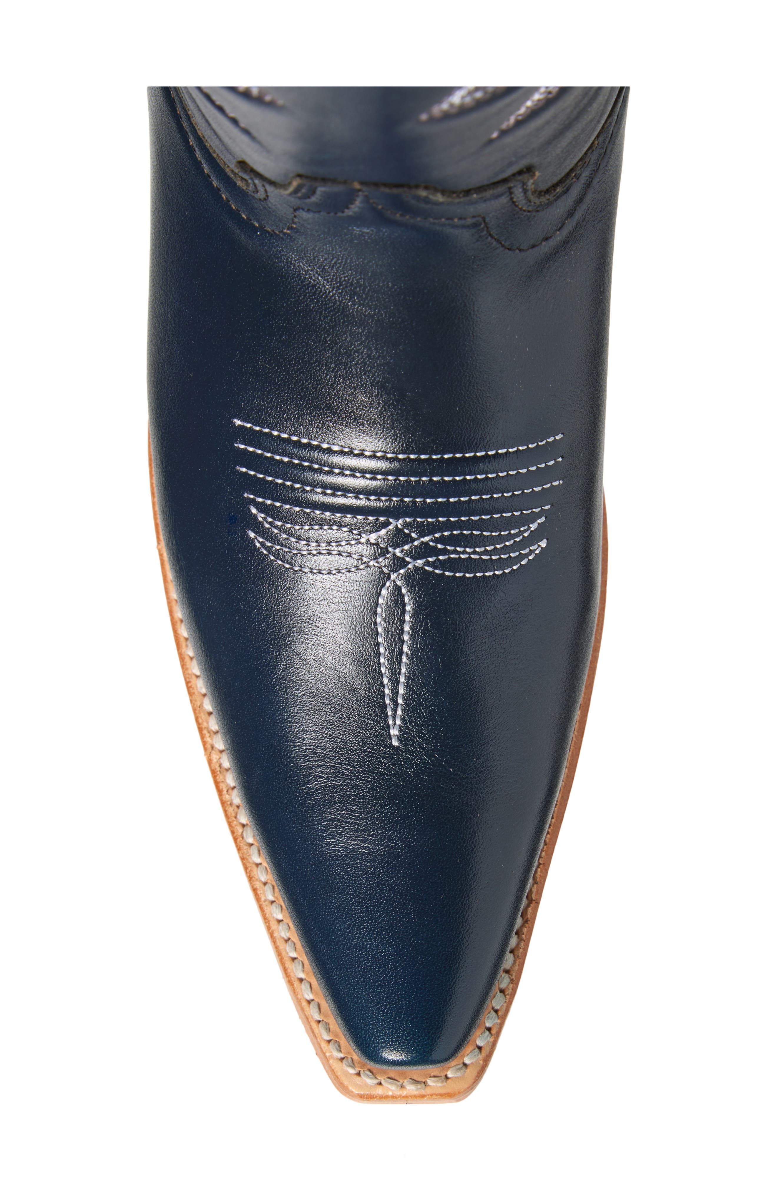 Contrast Embroidery Tall Western Boot, Alternate, color, DARK BLUE